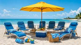 Group Beach Setup
